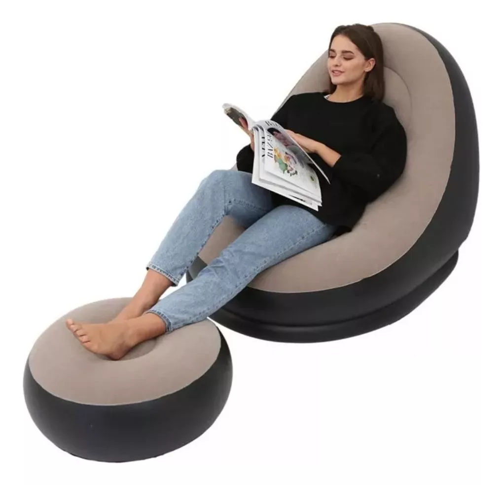 Miniatura 2 de Sillon Sofa Inflable Con Reposapies